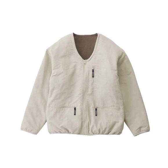 Gramicci Reversible Fleece Cardigan Jacket Taupe - Picture 4 of 16